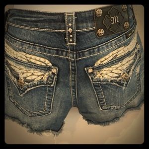 Miss Me women’s sz 30 jean shorts denim frayed